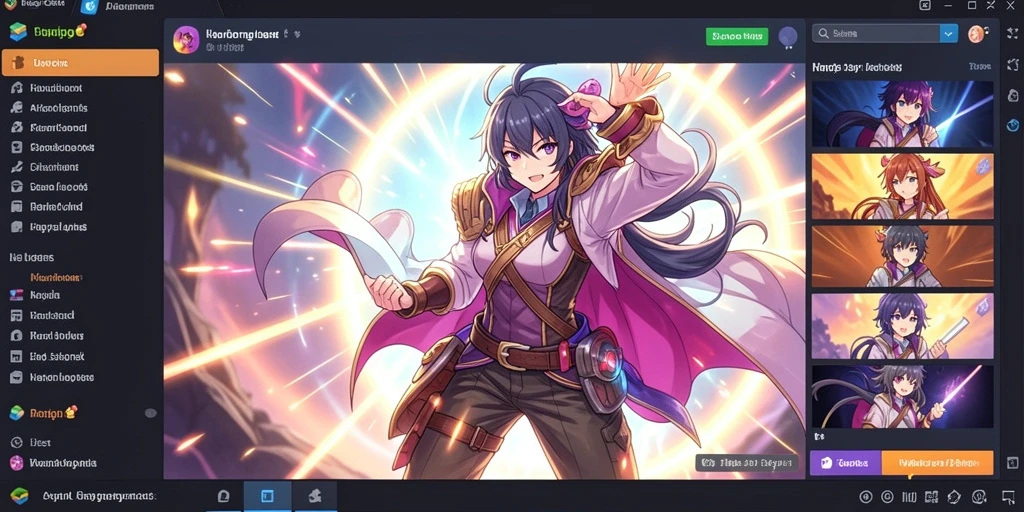 Screenshot menunjukkan karakter utama dalam aksi seru.