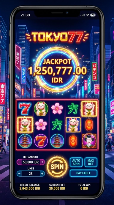 Cuplikan layar menu unduhan tokyo77 untuk perangkat Android
